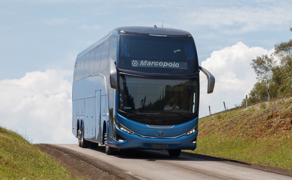 MARCOPOLO APRESENTA NOVO ÔNIBUS PARADISO G8 1600 LD Marcopolo Ônibus